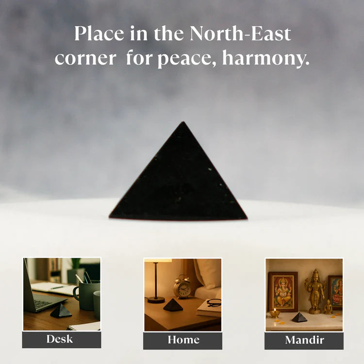 100% Pure Black Tourmaline Pyramid