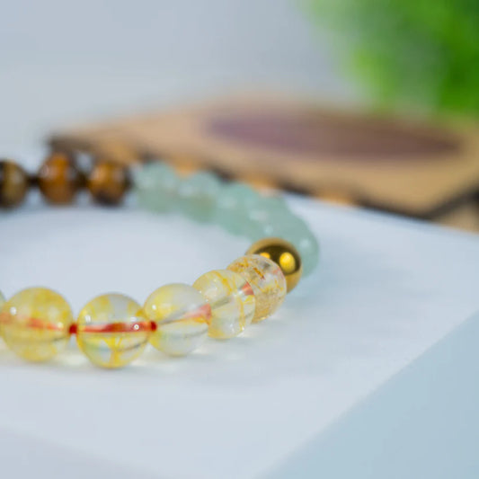 Money Magnet Fusion Band with Raw Selenite Plate