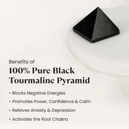 100% Pure Black Tourmaline Pyramid