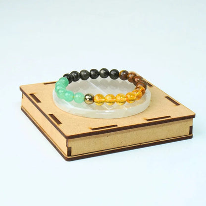 Money Magnet Fusion Band with Raw Selenite Plate