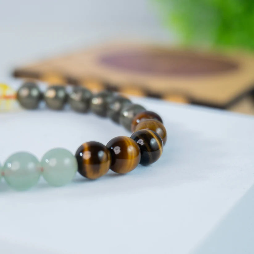 Money Magnet Fusion Band with Raw Selenite Plate