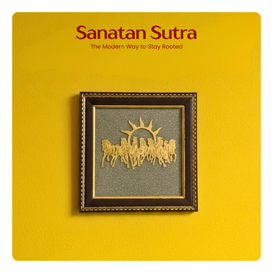 7 Horses on RAW Pyrite Dust Frame