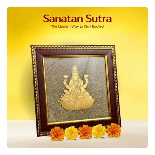 Maa MahaLaxmi on RAW Pyrite Dust Frame